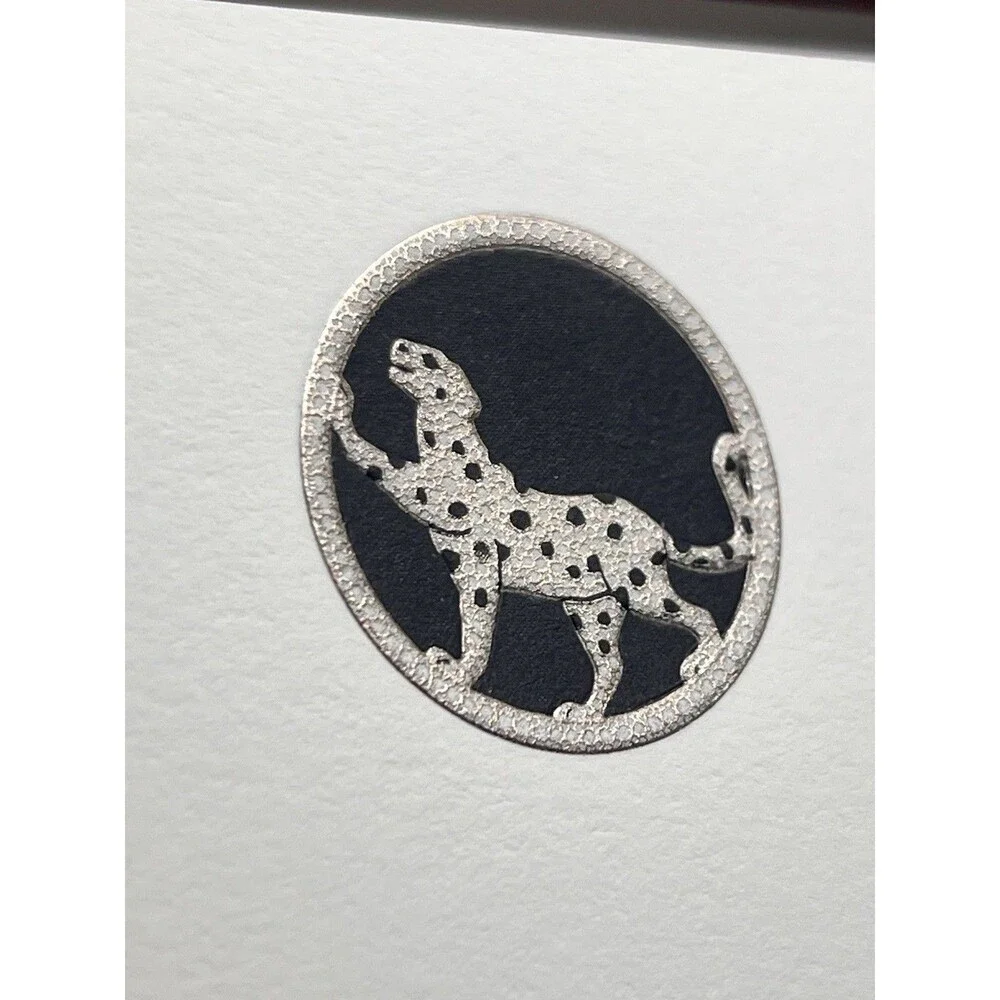 Vintage Cartier Panther Stationery Set10 (Rare) Gold Embossed Cards & Envelopes.